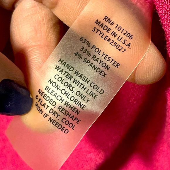 Soft Surroundings Weekend Layers Raspberry Pink Cowl Neck Jersey Knit Tunic S - Picture 5 of 7